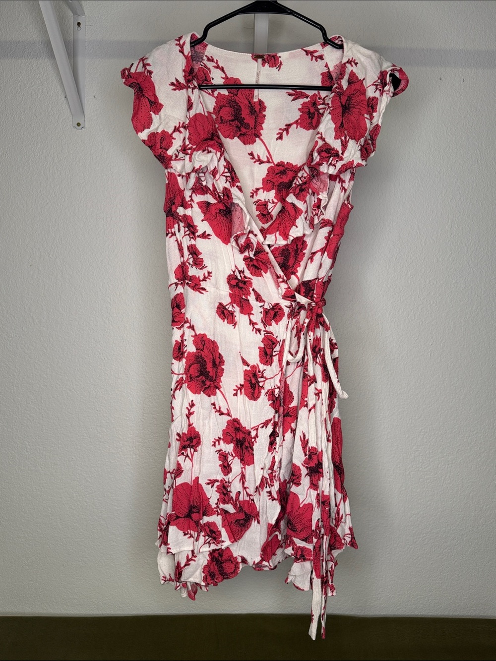 Free People French Quarter Floral Wrap Mini Dress